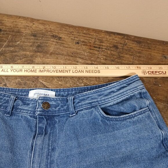 POPSUGAR Sz 18 Cropped Jeans Denim Capri Wide Leg 100% Cotton - Picture 4 of 10